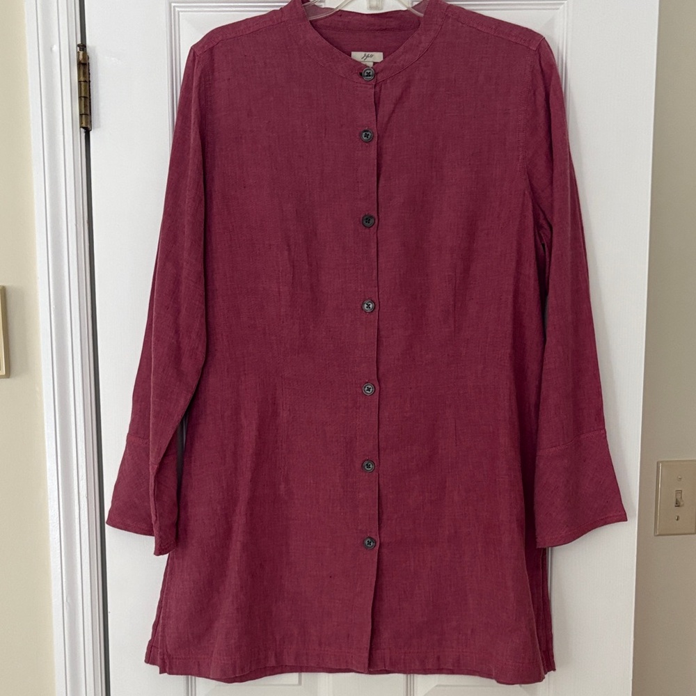 J. Jill Burgundy Button Down Shirt